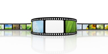 Film with blank spot for photo clipart