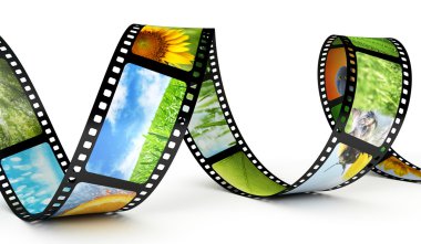 Film strip with images clipart