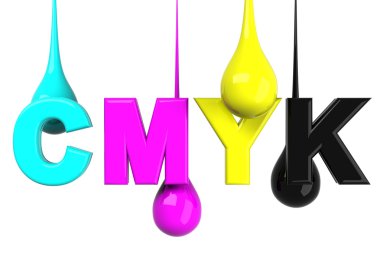 Drops in CMYK clipart