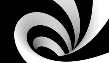 Abstract black and white spiral clipart