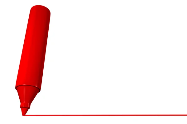 Czerwony znacznik rysunku linia — Zdjęcie stockowe