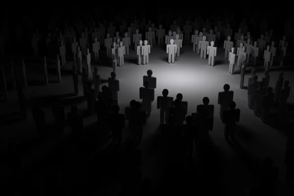 Menschenmenge im Dunkeln — Stockfoto