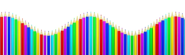 Arc-en-ciel de crayons de couleur — Photo