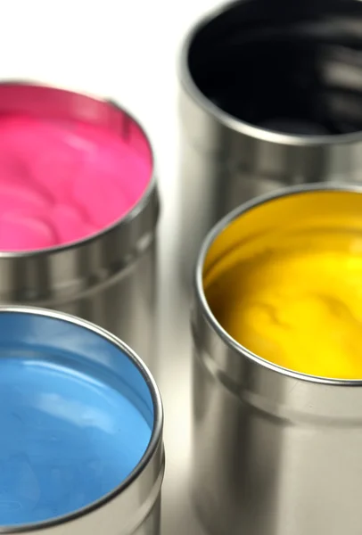 CMYK latas de pintura — Foto de Stock