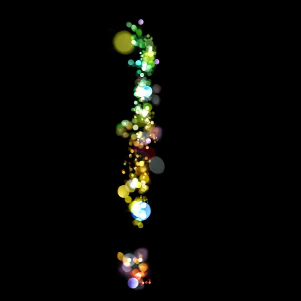 Lights in the shape of an exclamation mark — Stock Photo, Image