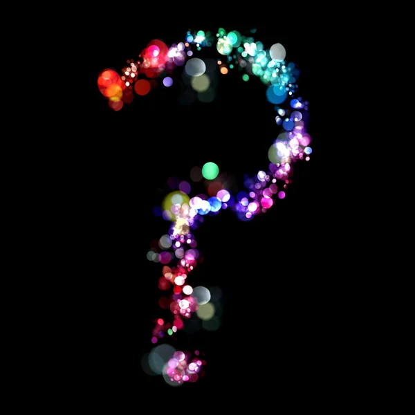 stock image Lights in the shape of a question mark