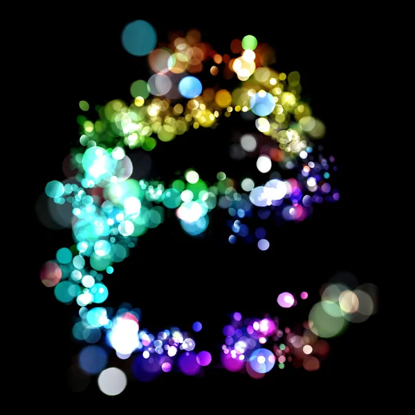 Lichten in de vorm van brieven — Stockfoto
