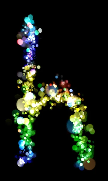 Lights in the shape of letters — Stock Photo, Image