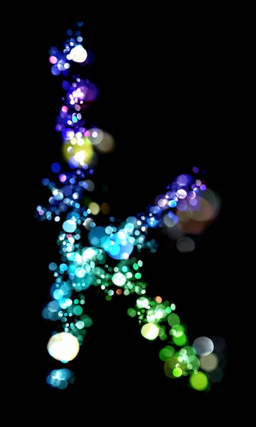 Harf şeklinde ışıkları — Stok fotoğraf