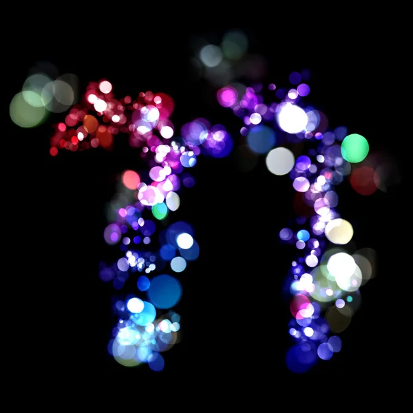 Lichten in de vorm van brieven — Stockfoto