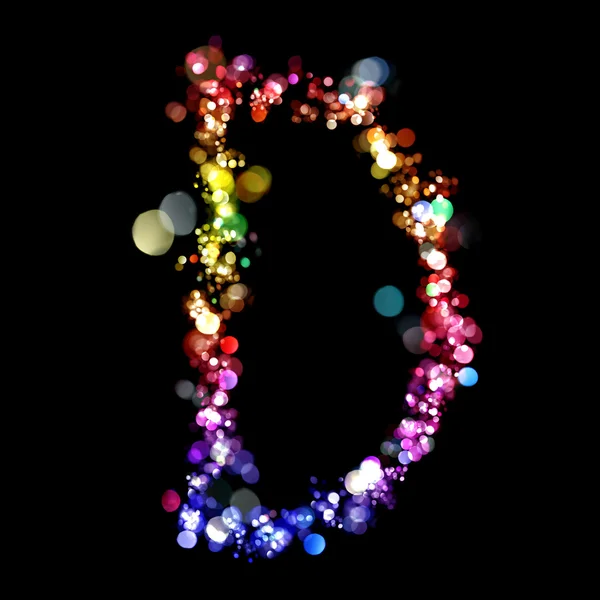 Lichter in Form von Buchstaben — Stockfoto