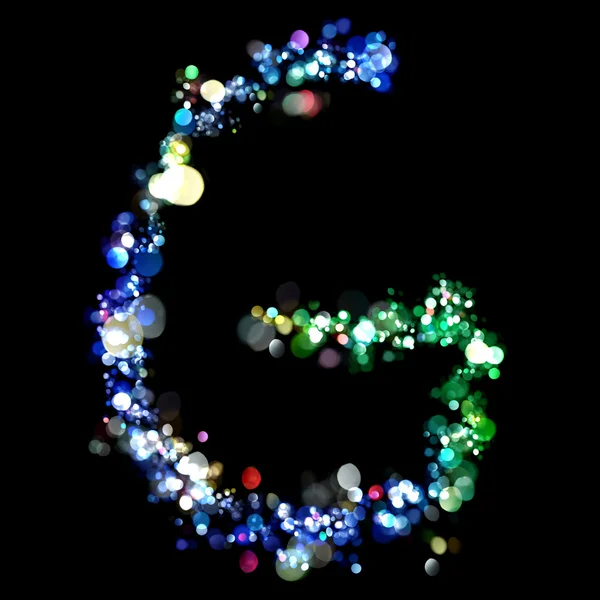 Lights in the shape of letters — Stock Photo, Image