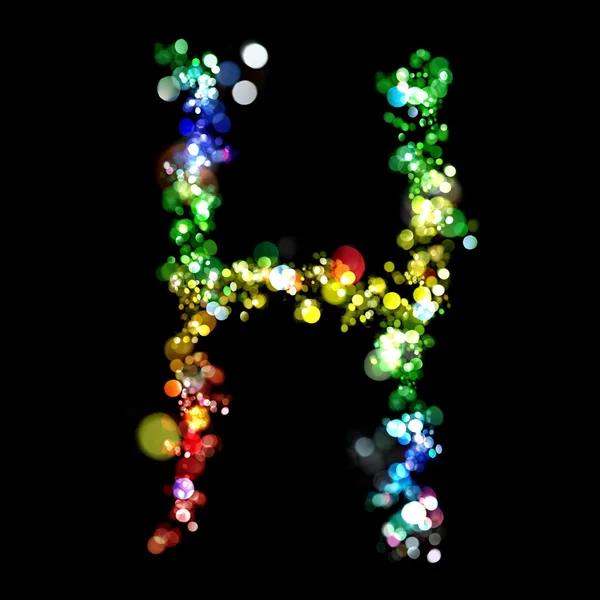 Ljus i form av bokstäver — Stockfoto