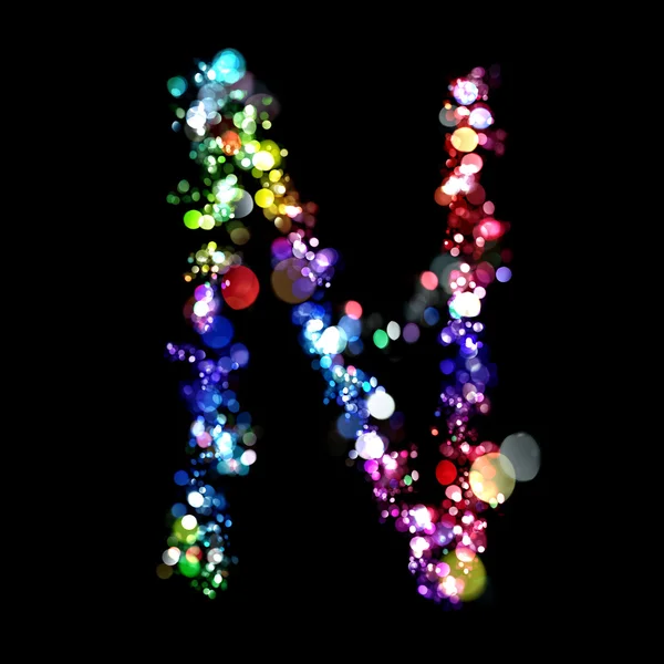 Luzes em forma de letras — Fotografia de Stock