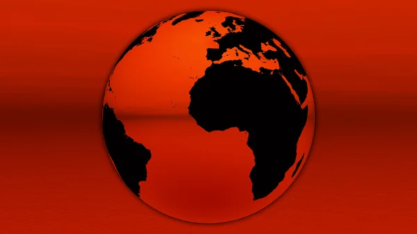 地平線上の赤い地球 — ストック写真