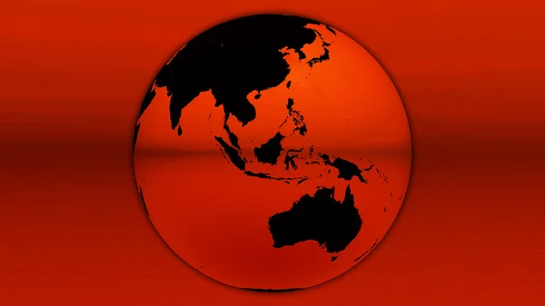 Röda jorden på horisonten — Stockfoto