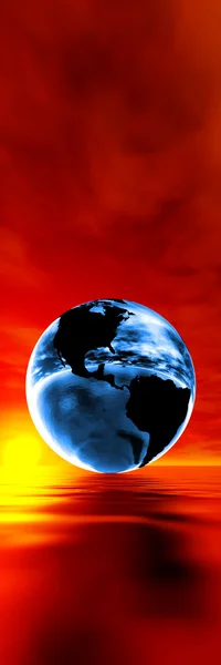 A globális felmelegedés fogalma — Stock Fotó
