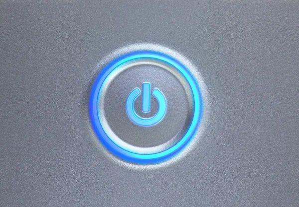 光る電源ボタン — ストック写真