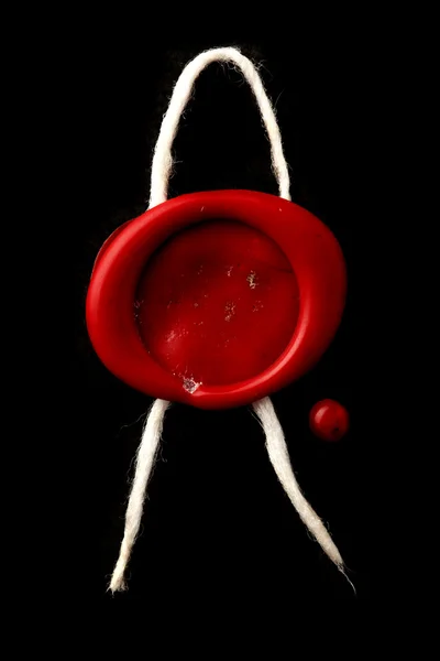 Selo de cera vermelha — Fotografia de Stock
