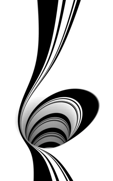 Abstract black and white spiral — Stock Photo, Image