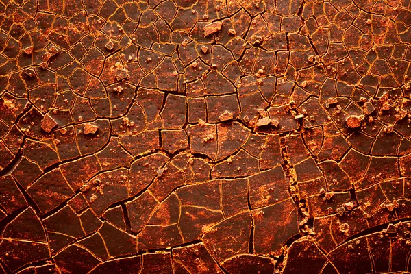 Red hot cracked earth — Stock Photo, Image