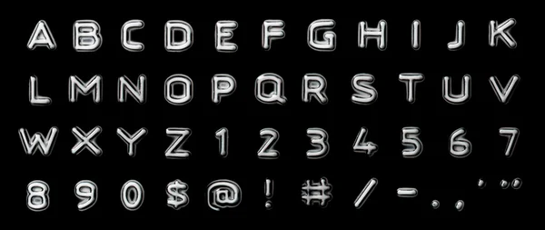Letra y números en relieve — Foto de Stock