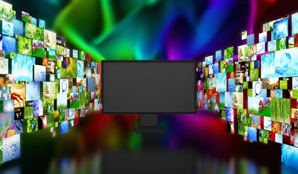 TV con imágenes — Foto de Stock