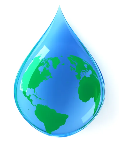 Earth water drop — Stock Photo, Image