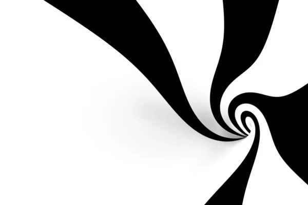 Svart och vit spiral — Stockfoto