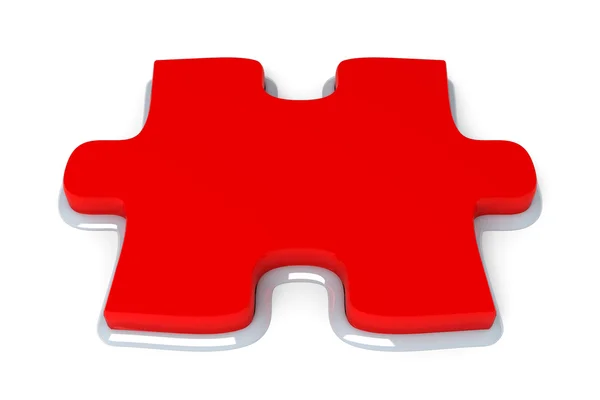 Rotes Puzzleteil — Stockfoto