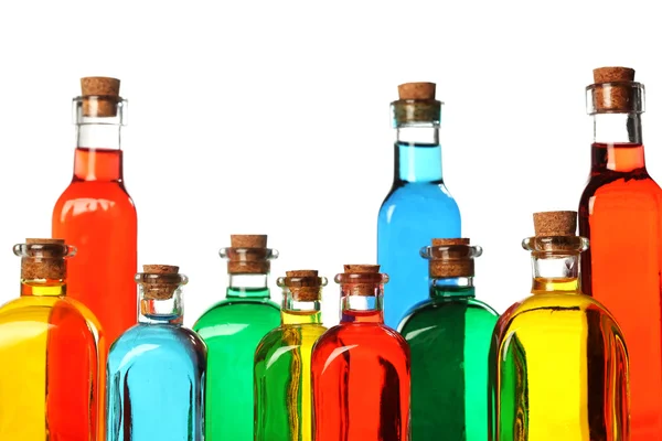 Frascos de vidro coloridos — Fotografia de Stock
