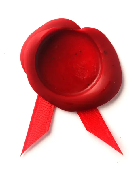 Selo de cera vermelha — Fotografia de Stock