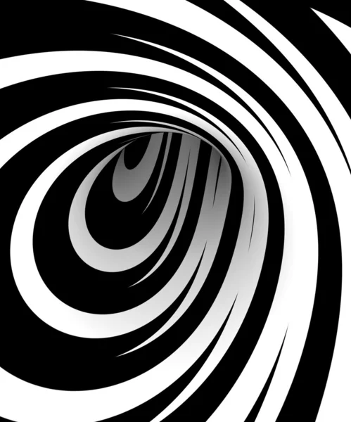 Spirale astratta in bianco e nero — Foto Stock