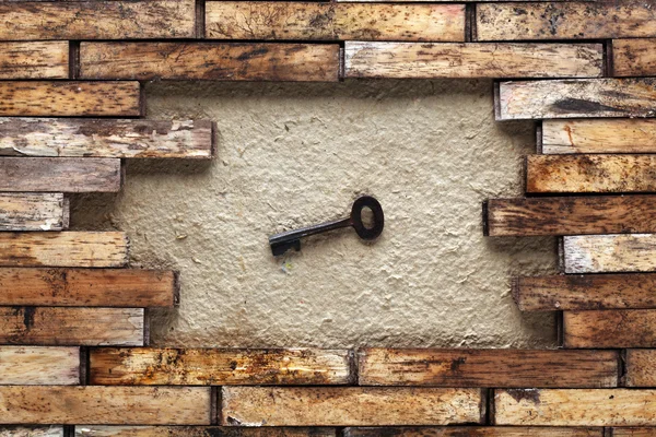 Hole in a wooden wall — Stock Photo, Image