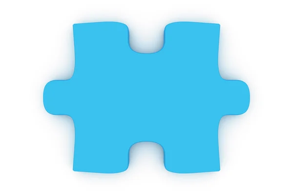 Pièce de puzzle bleu — Photo