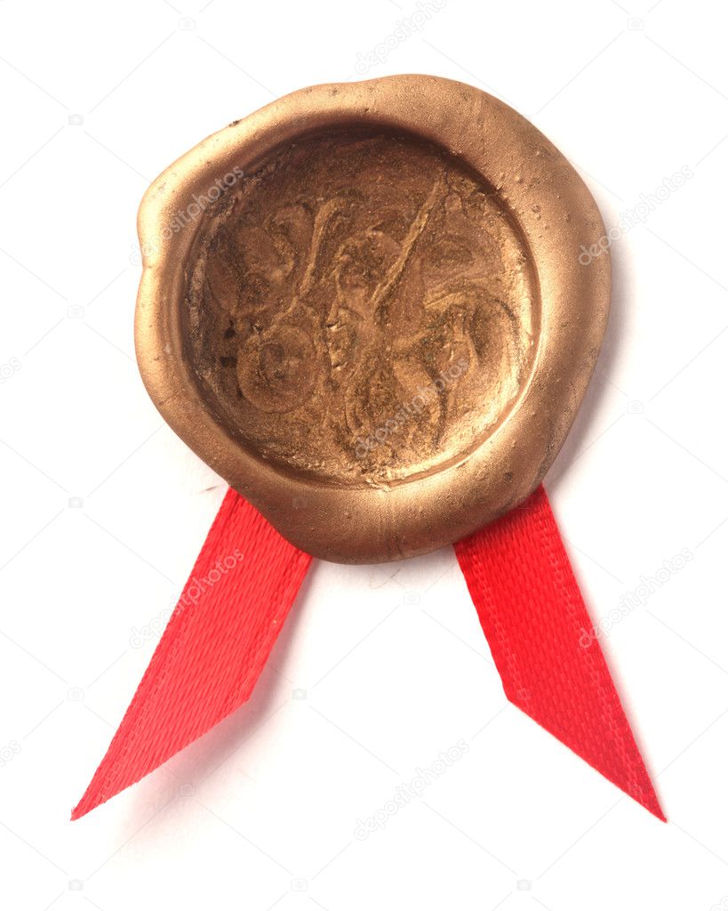 Gold wax seal — Stock Photo © SSilver 10846341