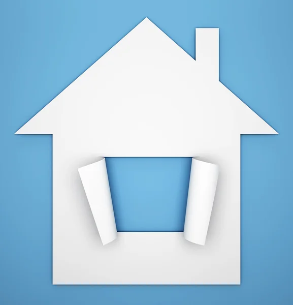 House with open window — Stock Photo, Image