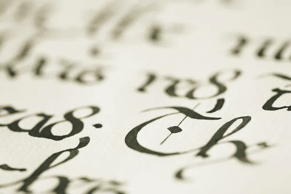 Gros plan sur la calligraphie — Photo