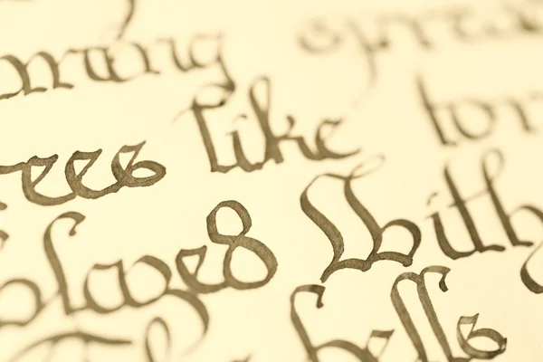 Primer plano de la caligrafía — Foto de Stock