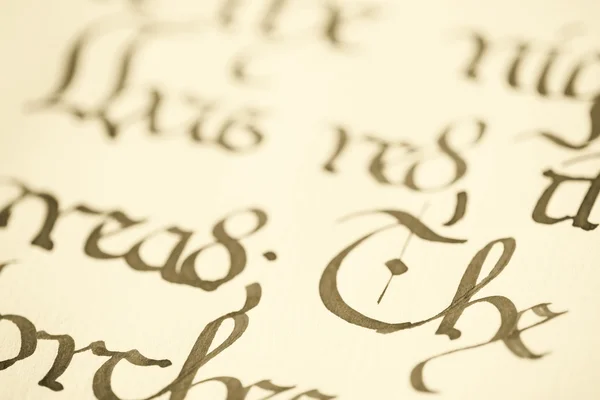 Close-up van kalligrafie — Stockfoto