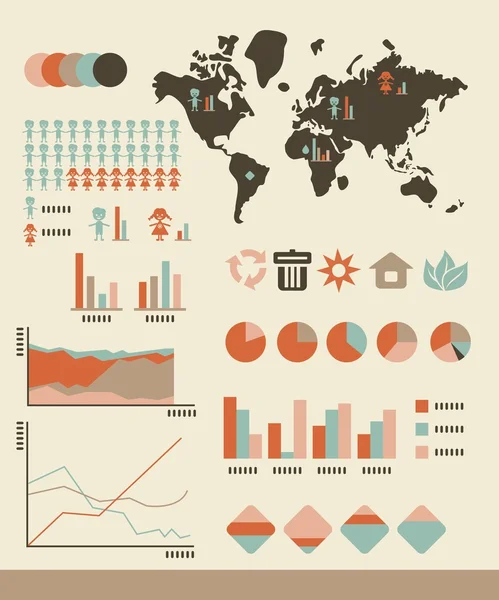环境和人口统计数字 — 图库矢量图片