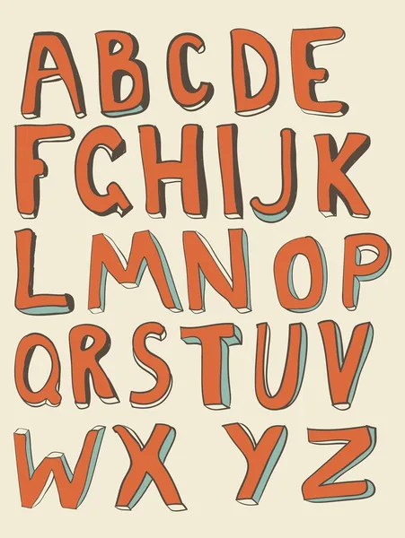 Funky Latinské abecedy — 图库矢量图片