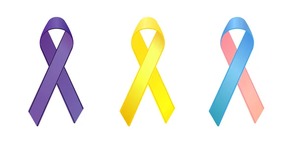 Rubans comme symboles du cancer en général — Image vectorielle