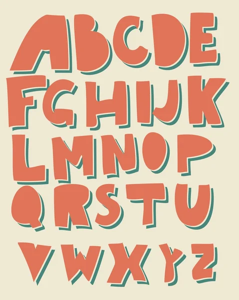 Alphabets latins funky — Image vectorielle