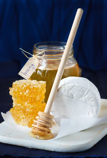 stock image Cheese and honey.