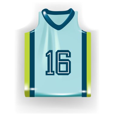 Single basketball shirt clipart