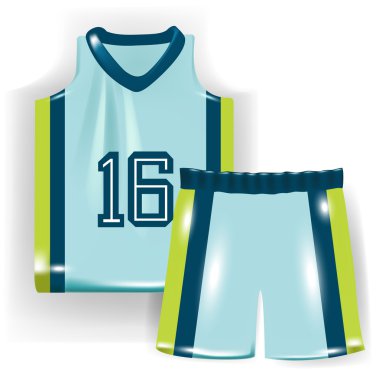 Basketball shirt and trousers clipart