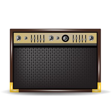 Guit or amplifier for acoustic guitar clipart