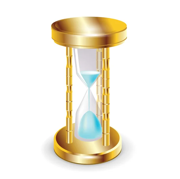 Reloj de arena dorado — Vector de stock