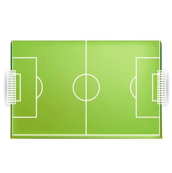 Fotbalové hřiště nebo fotbalové hřiště z pohledu — Stockový vektor